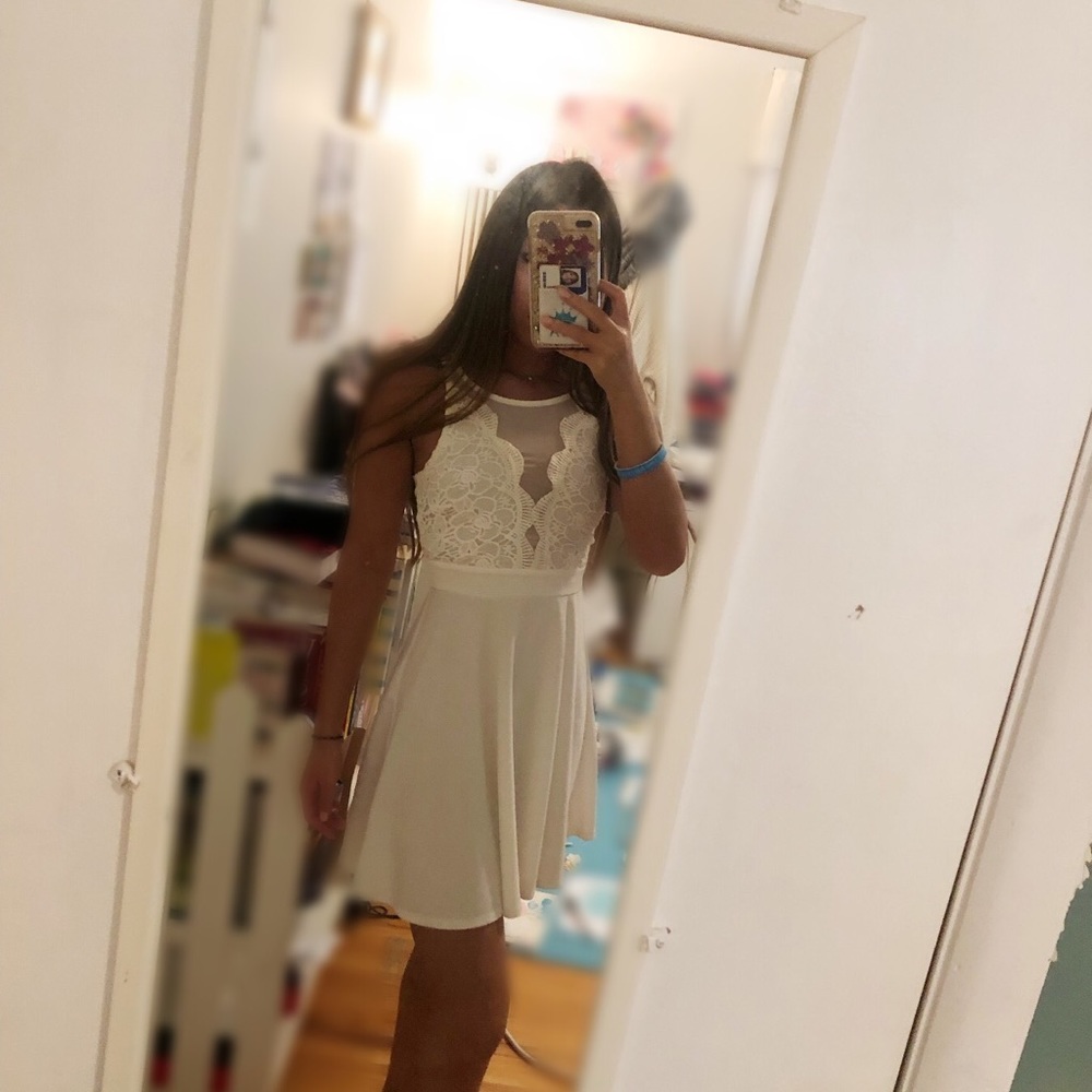 White Flowy Dress